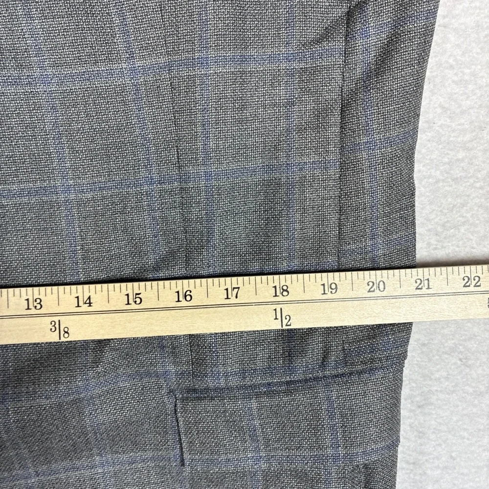 Brooks Brothers Regent Sit Jacket Unstructure 44R Gray Windowpane Reda Wool FLAW